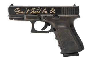 GLOCK 19 Gen 3 Don't Tread On Me Cerakote 9mm Pistol features Glock fixed sights